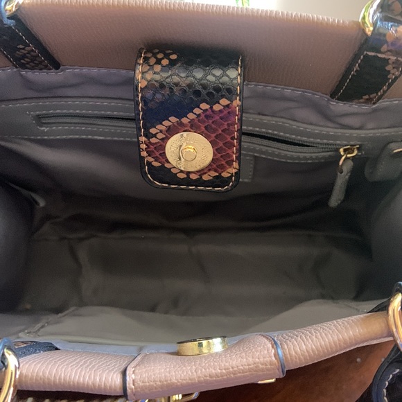 Gianni bindi satchel bag with faux snake skin handle - Picture 2 of 3